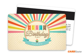 Birthday Burst Magnetic Stripe Gift Card by CARDSource