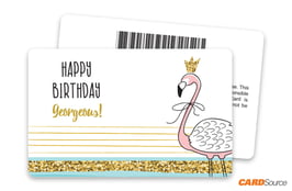 Flamingo Happy Birthday Barcode Gift Card by CARDSource