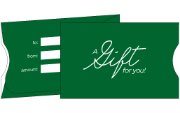 Green Gift Card Sleeves