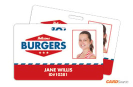 ID Badge CR80: Delicious Burgers by CARDSOurce