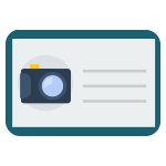 business card camera style