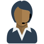 women on the phone icon