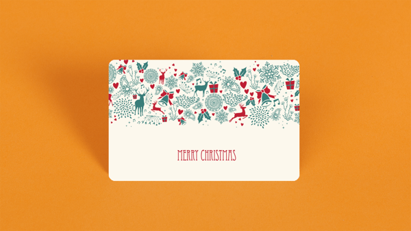 Merry Christmas Themed Gift Card