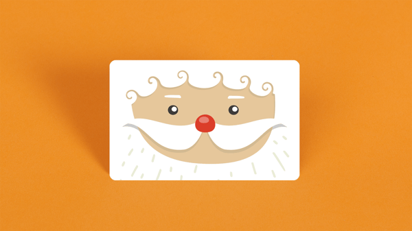 santa clause gift card design