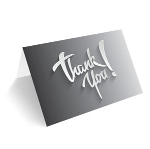 Thank You Gray Small Gift Card Carrier