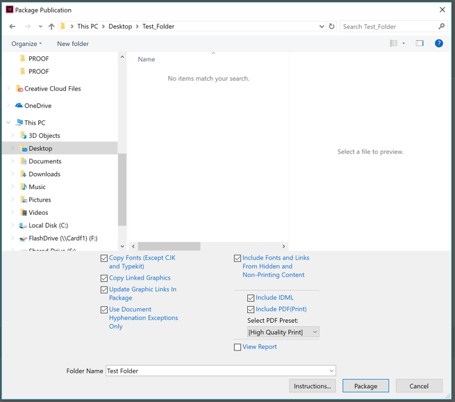 Saving Packaged File