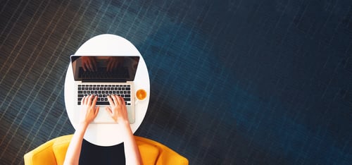woman working on computer